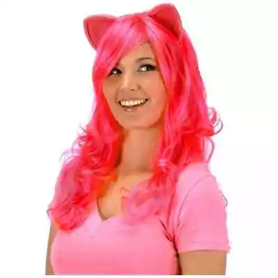 Pinkie Pie Wig My Little Pony Pink Fancy Dress Halloween Adult Costume Accessory • $29.57