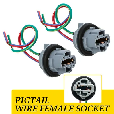 2x 7440 992 7440NA 7440A LED Bulb Brake Turn Signal Light Socket Harness Wire • $9.99
