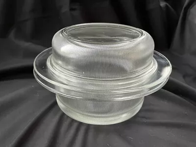 Heller Glass Massimo And Lella Vignelli Ribbed Design 2 Piece Casserole Dish 2qt • $9.99