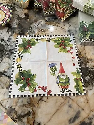 MacKenzie-Childs GNOME Cocktail Beverage Napkin 1 For Decoupage. • $4