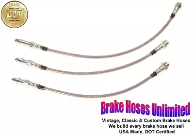 STAINLESS BRAKE HOSE SET Chevrolet 150 Sedan Utility Sedan 1955 1956 1957 • $84.99