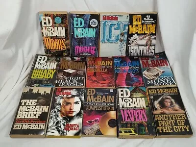 14 Book Lot Ed McBain 87th Precinct Novels PB 1960s 70s Murder Crime Suspense • $23.59