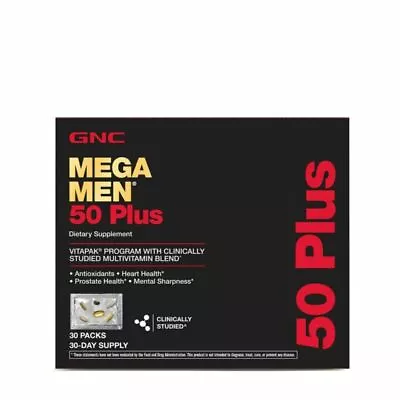 GNC Mega Men 50 Plus Vitapak 30 Packs(EXP:07/2025) • $42.99