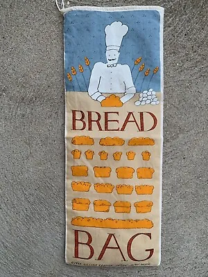 Vintage 1980s Designer “Bread Bag” Perfect For Large French Bread Loaf~Pictoral • $17.10
