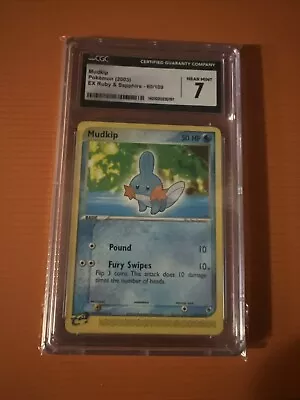 CGC 7 MUDKIP Non Holo Starter Vintage Pokemon 1st English 2003 • $5