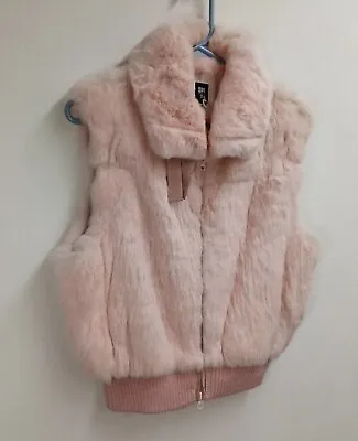 SPI 25 Pink Real Rabbit Fur Vest Barbiecore Glam Luxurious Size M • $125
