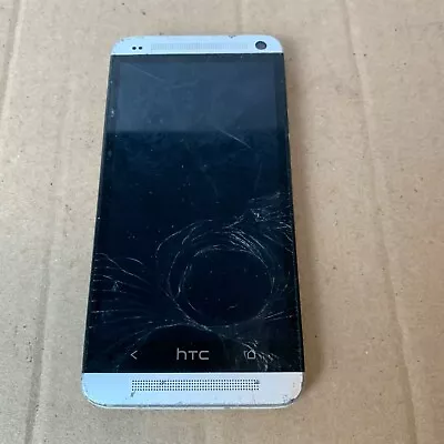 HTC HTC6500L One M7 Verizon 32GB Silver 4G LTE Android Smartphone For Parts • $10