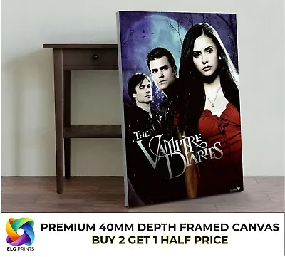 The Vampire Diaries TV Show Large CANVAS Art Print Gift Multiple Sizes • £25