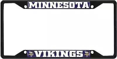 Fanmats 31365 Minnesota Vikings Metal License Plate Frame Black Finish (31365) • $6.80