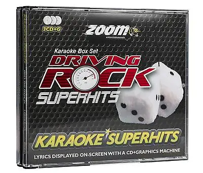 Zoom Karaoke Driving Rock Superhits - Triple CDG Karaoke Set (ZSH008) • £7.95