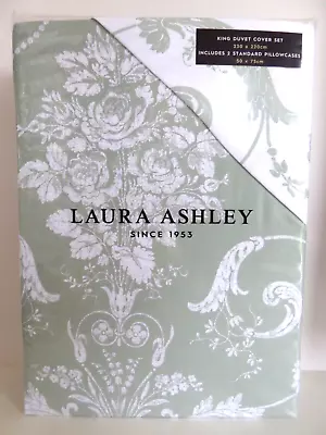 Laura Ashley Josette Fresh Green Duvet Cover Set BNWT - KING • £55