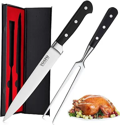 Carving Knife And Fork Set - 8 Inch Professional Meat Carving Knife Set 2 Piece • $19.99