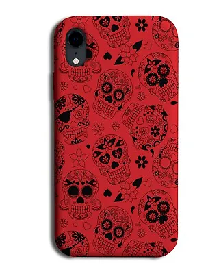 Dark Red Sugar Skull Phone Case Cover Skulls Mexican Mexico Floral Cartoon G587 • £14.95