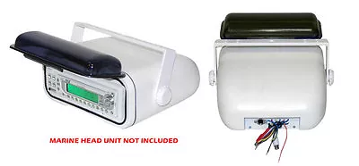 New PLMRCW3 Universal Marine Stereo Housing W/Full Chassis Wired Casing White • $52.49