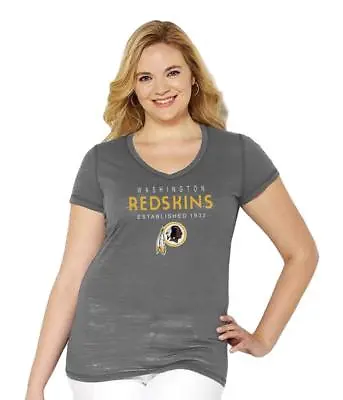 SOAG NFL Womens Curvy V-Neck Short Sleeve Tee Shirt -Plus Sizes 1X-3X MOST TEAMS • $10.70