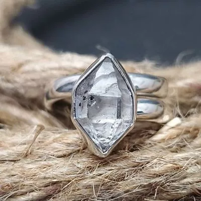 Herkimer Diamond 925 Sterling Silver Ring Mother's Day Jewelry MP-1409 • $13.52