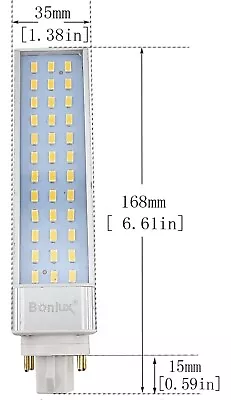 ELECTRIC 4 Pin LED Bulb PL  Lamp Evergy Savimg 13 Watt  AC 85-265V G24Q CW • $7.99