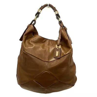 Auth Max Mara - Dark Brown Leather Handbag • £104.13