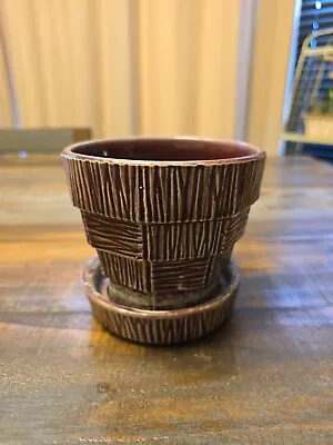 One McCoy Mid Century Modern Art Planter. Dark Purple Circa 1950’s • $24