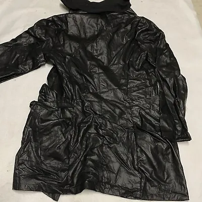 $32.99 • Buy Simon Chang Womens M Medium  Jacket Coat Black Shiny  Smart Clothes