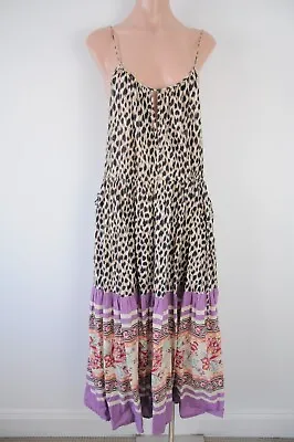 Tigerlily Dress Womens Size 12 Slip Maxi Leopard Sleeveless • $59