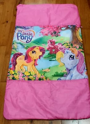 Vintage MY LITTLE PONY SLEEPING BAG Child Size Hasbro Rainbow Dash Pinkie Pie • $14.95