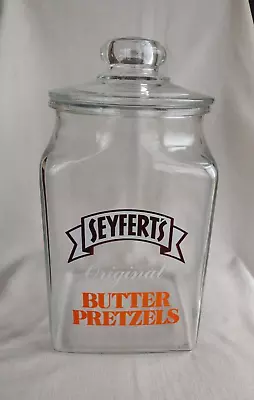 Vintage Seyfert's Original Butter Pretzels Extra Large Glass Jar W/ Lid • $49.99