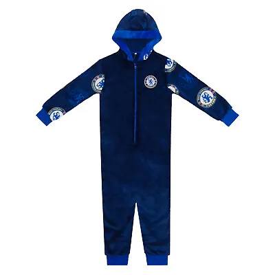 Chelsea FC Boys Pyjamas All-In-One Loungewear Kids OFFICIAL Football Gift • £17.99