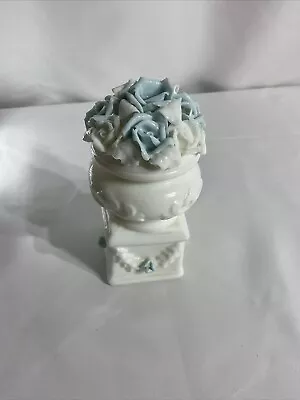 Vintage Porcelain Blue Rose Nightlight By I.W. Rice • $20