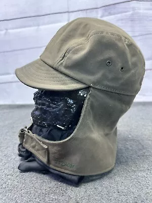 Vtg Filson Tin Cloth Wool Wildfowl Hat Cap Green Trapper Hunting Made USA Size S • $79