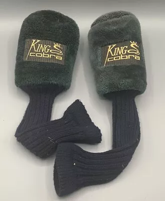 Vintage King Cobra Driver 5  & 7 Head Cover - Green/Gold Plush Golf Replacement • $10.36