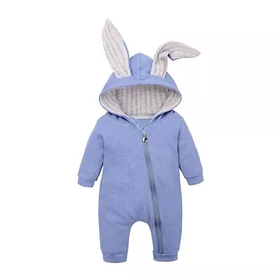 £10.59 • Buy Toddler Baby Boys Girls Stripe Zip Up Rabbit Costume Easter Dressing Up Jumpsuit