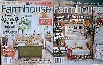 Farmhouse Style- Country Sampler Magazine Set Of 2- BRAND NEW • $14.95