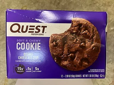 Double Chocolate Chip Quest Protein Cookies 15g Protein 12 Ct BBD 5/2024 …V • £23.88