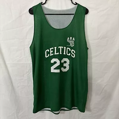 Vintage Badger Sports ABA #23 Celtics Reversible Practice Jersey Green White • $15.95