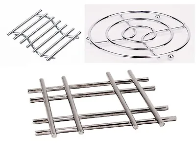 £13.03 • Buy TRIVET Stainless Steel Chrome Cooking Rack Round Square Pot Pan Stand Hot