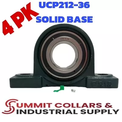 2-1/4  Pillow Block Bearing UCP212-36 Solid Base P212 (4 PK) • $120.99