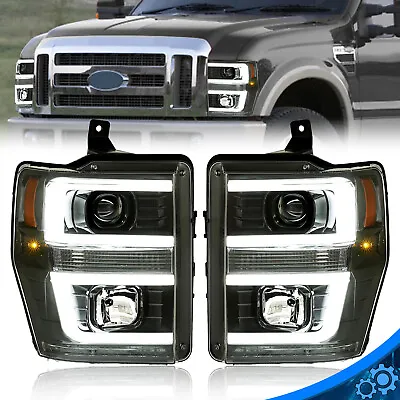 For Ford F-250 F-350 F-450 SUPERDUTY 2008-2010 Projector Headlights LED Tube Bar • $197