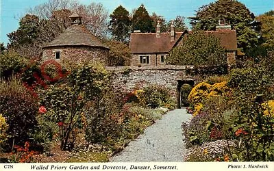 Picture Postcard; Dunster Wallled Priory Garden And Dovecote [Harvey Barton] • £2.19