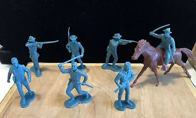Marx 1967 Fort Apache Blue US Cavalry Pioneer Different Soldiers Variety 8pc.Lot • $24