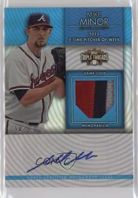 2012 Topps Triple Threads Unity Relics Sapphire /10 Mike Minor #TTUAR-78 Auto • $17.79