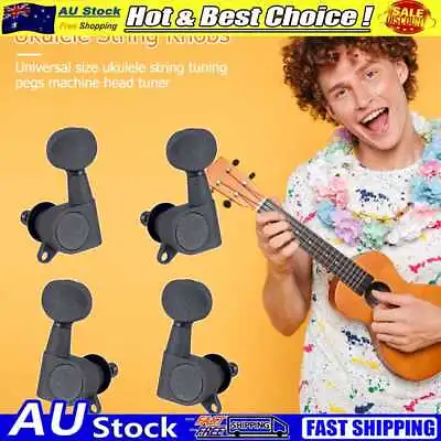 $10.11 • Buy Ukulele Strings Button Tuning Pegs 4 String Guitar Tuning Pegs (Matte Black)