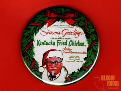 One 2.25  Round Vintage KFC Christmas Bucket Lid Fridge/locker Magnet Kentucky • $3.75