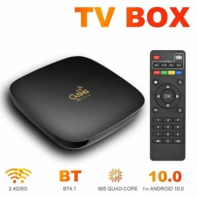 Bluetooth Android 10.0 WiFi Media Player Q96 TV Box Set Top Box Smart TV Box • £27.52