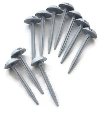 £6.79 • Buy Pack Of 10 Plastic Ground Sheet Pegs For Caravan Camping Motorhome Awning / Tent