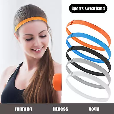 Elastic Thin Sports Headbands Athletic Non Slip Skinny Headbands For Women Men • $7