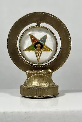 Vintage MASONIC Eastern Star Dashboard Magnetic Rotating Glass Emblem 1.5  • $16.87