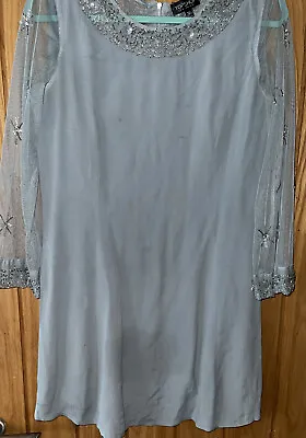 £0.99 • Buy Topshop Sleeved Tunic Style Dress 10 Beaded Embellished