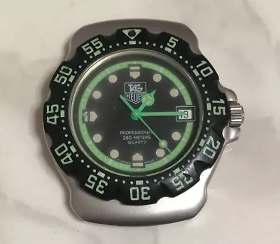 TAG Heuer Professional 200m WA1215 Men's Watch Black X Green Dial Analog Tested • $132