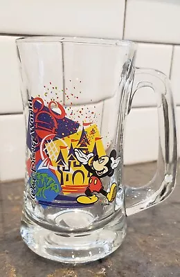 Walt Disney World Beer Mug Stein Glass Mickey Castle Confetti Nwt • $15.99